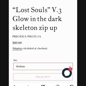 The jacket is sold out in every size and it glows in the dark